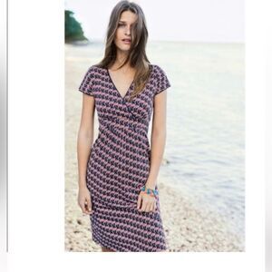 Boden Flamingo Print Casual Jersey Dress